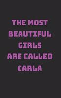 Carla Girl Woman Notebook