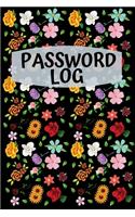 Beautiful Flower - Password Book, Password log book and internet organizer Notebook, Website / App Password Notebook.