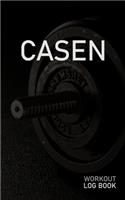 Casen: Blank Daily Workout Log Book - Track Exercise Type, Sets, Reps, Weight, Cardio, Calories, Distance & Time - Space to Record Stretches, Warmup, Coold