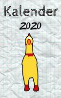 Kalender 2020: Wochen Kalendarium Crazy Nerdy Gummihuhn Design- 6 x 9 Zoll (ca DIN 5), Linierte Blätter 53 Kalenderwochen