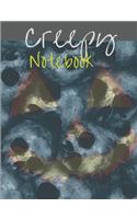 Creepy Notebook: Composition Book with Halloween Theme, Notes for School, Journal Gift for Diary Creative Writing (volume 19)