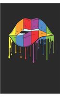 LGBT Rainbow Lips: Graph Paper Notebook (6" x 9" - 120 pages) LGBT Pride Themed Notebook for Gift / Daily Activity Journals / Diary