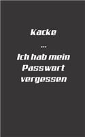 Kacke Ich hab mein Passwort vergessen