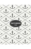 sketchbook: Anchor on cream cover (8.5 x 11) inches 110 pages, Blank Unlined Paper for Sketching, Drawing, Whiting, Journaling & Doodling