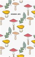 Mushroom Note: College Rule Line Paper Notebook and Journal Book for Student Women Girl 180 Page (5 X 8 Inch)