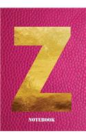 Z Notebook: Letter 'z' Notebook, Composition, Exercise or Log Study Book - Pink Cover