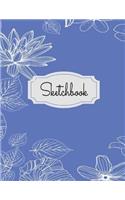 Sketchbook: Blue Flowers(1 Sketchbooks)