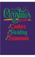Christmas Goals Cookies Sledding Snowman