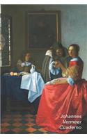 Johannes Vermeer Cuaderno: Dama Con DOS Caballeros (Muchacha Con Copa de Vino) - Ideal Para La Escuela, El Estudio, Recetas O Contraseñas - Perfecto Para Tomar Notas - Diario 