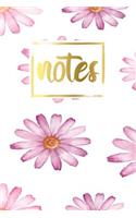 Notes: Floral Matte Cover Design Composition Notebook College Ruled Journal Daily and Planner for School Subjects, Writing Notes, Diaries, to Do List
