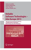 Reliable Software Technologies -- Ada-Europe 2013