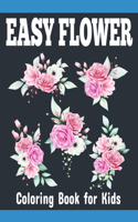 Easy kids Flower Coloring Book