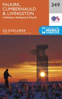 Falkirk, Cumbernauld and Livingstone: (349 OS Explorer Map)