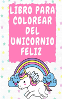 Libro para colorear del unicornio feliz 3-5 años