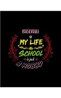 Baseball Is My Life School Is Just A Hobby: A 8x10 Inch Matte Softcover Paperback Notebook Journal With 120 Blank College Ruled Lined Pages - Perfect for Athletes, Sports Fans, Coaches