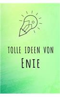 Tolle Ideen von Enie: Kariertes Notizbuch mit 5x5 Karomuster für deinen Vornamen