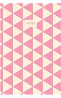 Notes: Cute Lined Journal To Write In with Geometric Cover Design in Pink