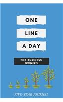 One Line a Day for Business Owners: Five-Year Journal