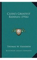Cleek's Greatest Riddles (1916): (English)