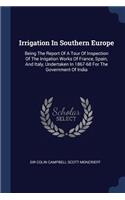 Irrigation In Southern Europe