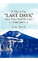 If This Is the "Last Days," How Then Shall We Live?: (English)