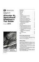 Publication 51 (2016), (Circular A), Agricultural Employer's Tax Guide