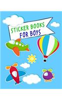 Sticker Books For Boys: Blank Permanent Sticker Book