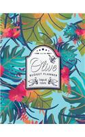 Olive Budget Planner: Tropical Design Monthly Bill Organizer 2017, Size 8.5