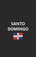 Santo Domingo: Dominican Republic Flag City Country Notebook Journal Lined Wide Ruled Paper Stylish Diary Vacation Travel Planner 6x9 Inches 120 Pages Gift
