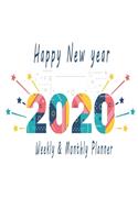 Happy new year 2020 Planner Weekly and Monthly
