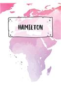 Hamilton: Ruled Travel Diary Notebook or Journey Journal - Lined Trip Pocketbook for Men and Women with Lines
