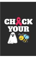 Check Your Boo Bee: Blank Lined Notebook (6" x 9" - 120 pages) Breast Cancer Awareness Themed Notebook for Daily Journal, Diary, and Gift