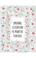 Smoking Cessation 12 Months Tracker: Floral Cover Coloring Journal, Challenge Your Brain with Sudoku, Color And Doodle Away the Stress