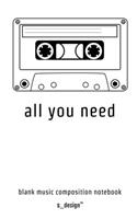 Music Notebook for Music Composition / Song-Writing / Song-Texting / Songtext Writing