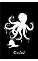 Notebook: 6x9 Octopus - blank with numbers paper - notebook - notes