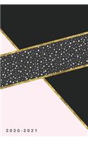 2020-2021: Weekly + Monthly View - Pink + Black Glitter - 6x9 in - 2020 Calendar Organizer with Bonus Dotted Grid Pages + Inspirational Quotes + To-Do Lists(1 Pretty Planners)