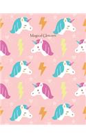 Cute Unicorn #12, Unicorn Sketch Book for Girls, Sketchbook for kids, Gift for Girls
