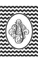 Monogram Y 2018-2019 Coloring Academic Planner: Coloring Book Monthly and Weekly Black Chevron Student Calendar Planner 13 Months