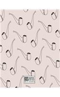 sketchbook: Pipe on grey cover (8.5 x 11) inches 110 pages, Blank Unlined Paper for Sketching, Drawing, Whiting, Journaling & Doodling(3 Pipe on Grey Sketchbook)