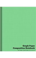 Graph Paper Composition Notebook: Simple Green Cover Engineering paper, Coordinate paper, Grid paper, Squared paper, Math paper graph sheets for Science and Mathematics - 100 Pages -
