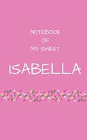 Notebook of my sweet Isabella