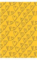Bullet Journal Notebook Scribbly Hearts Pattern 6: 112 Page Numbered Dot Grid Bullet Journal with Index Pages and Key Pages in Portable 6 X 9 Size.
