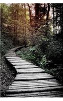 Forest: 150 Lined Journal Pages / Diary / Notebook Featuring Nature Pathway Walkway through the Woods Forest on the Cover