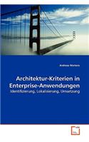 Architektur-Kriterien in Enterprise-Anwendungen