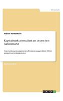 Kapitalmarktanomalien am deutschen Aktienmarkt: Untersuchung der empirischen Persistenz ausgewählter Effekte anhand von Größenkriterien