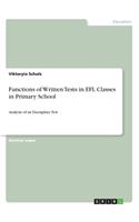 Functions of Written Tests in EFL Classes in Primary School: Analysis of an Exemplary Test