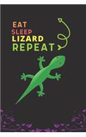 Eat Sleep Lizard Repeat: Best Gift for Lizard Lovers, 6 x 9 in, 110 pages book for Girl, boys, kids, school, students