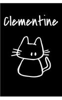 Clementine: Composition Notebook Plain College Ruled Wide Lined 6" x 9" Journal Cute Funny Kawaii Gifts for Cat Lover's Organizer Record Log Passwords Address B