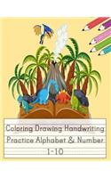 Coloring Drawing Handwriting Practice Alphabet & Number