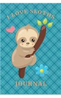 I Love Sloths Journal
